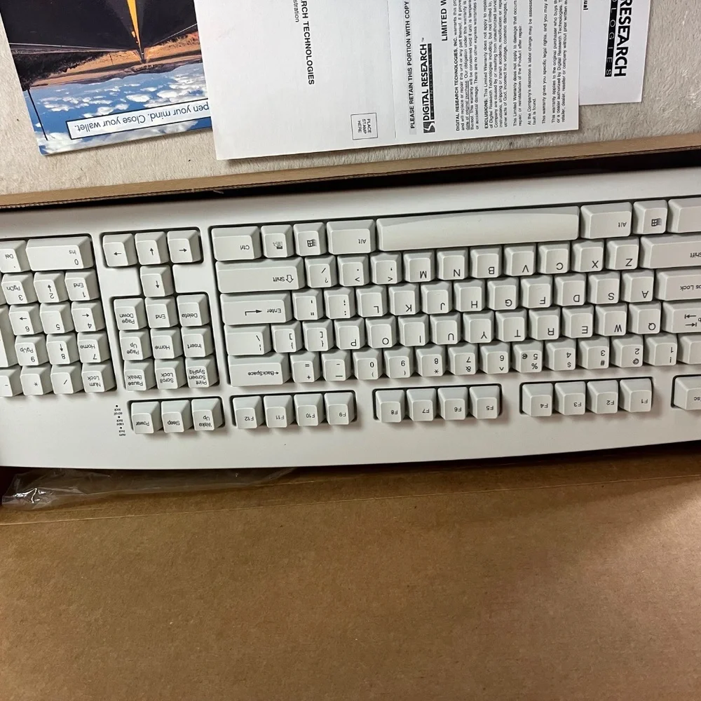 Vintage Digital Research Advanced 104-Key Windows Keyboard Scorpius 98A Plus NEW